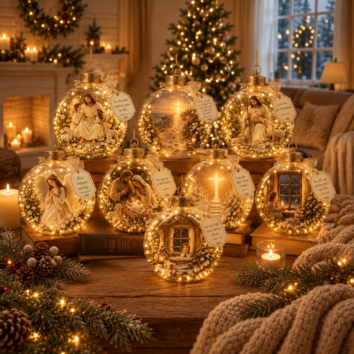 Lighted Christian Scripture Keepsake Ornament