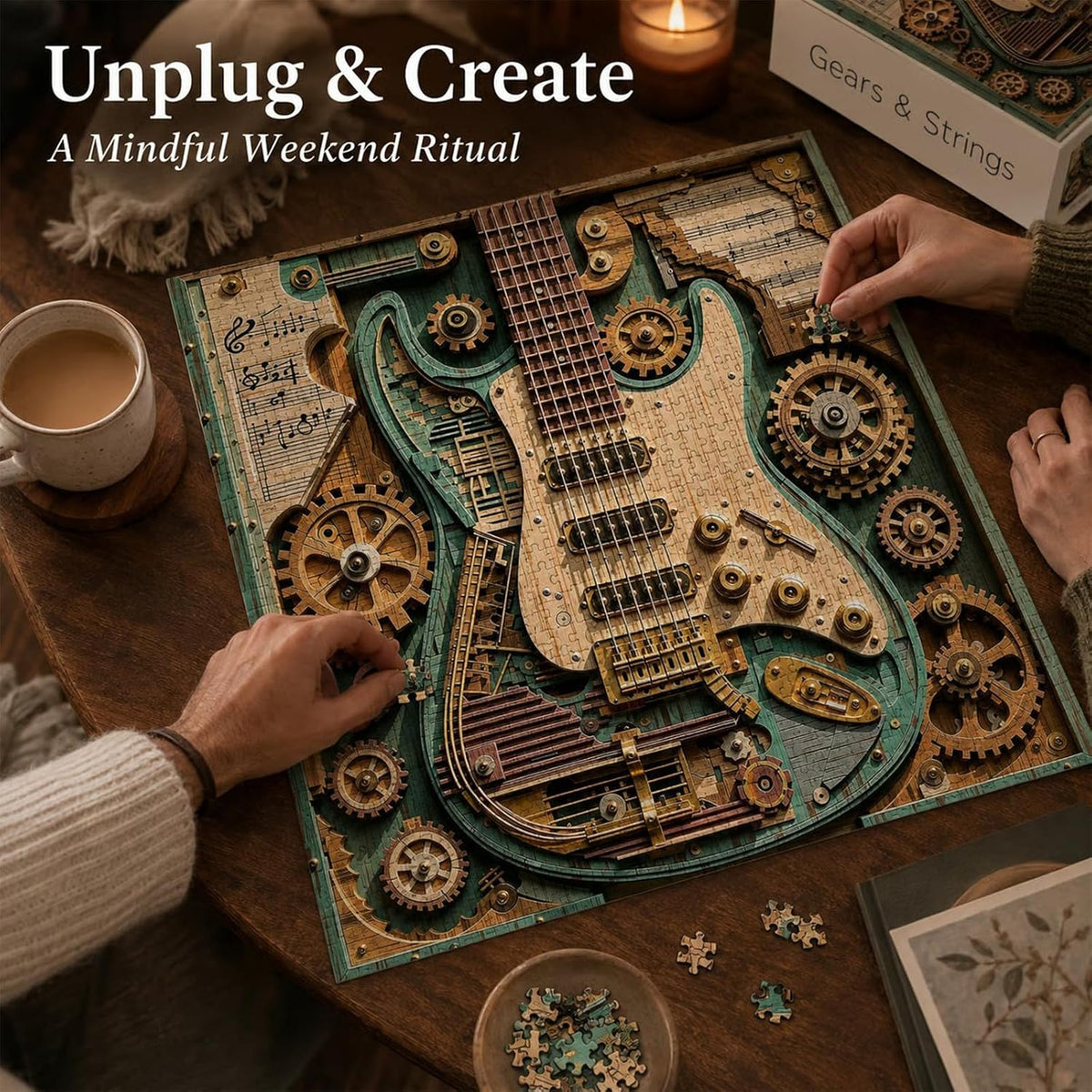 Wooden Mechanical 3D Puzzle – 3 Designs