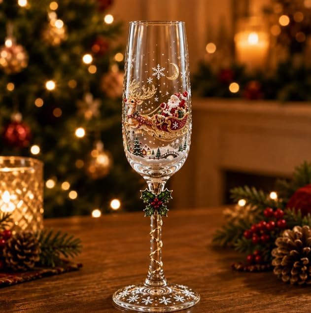 Christmas 3D Champagne Glass Collection