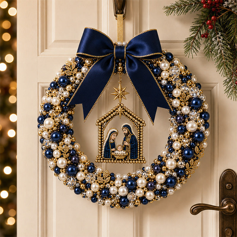 DIY Christmas Pearl Beaded Wreath Kit