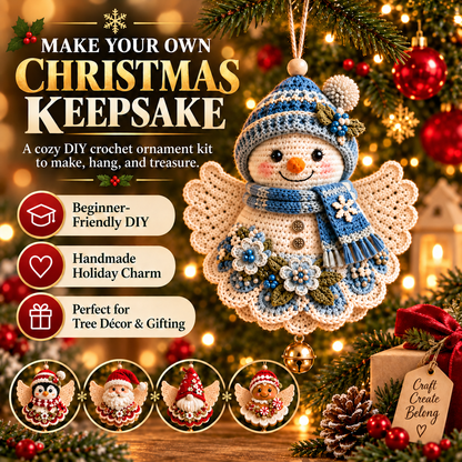 DIY Crochet Christmas Character Ornament Kit