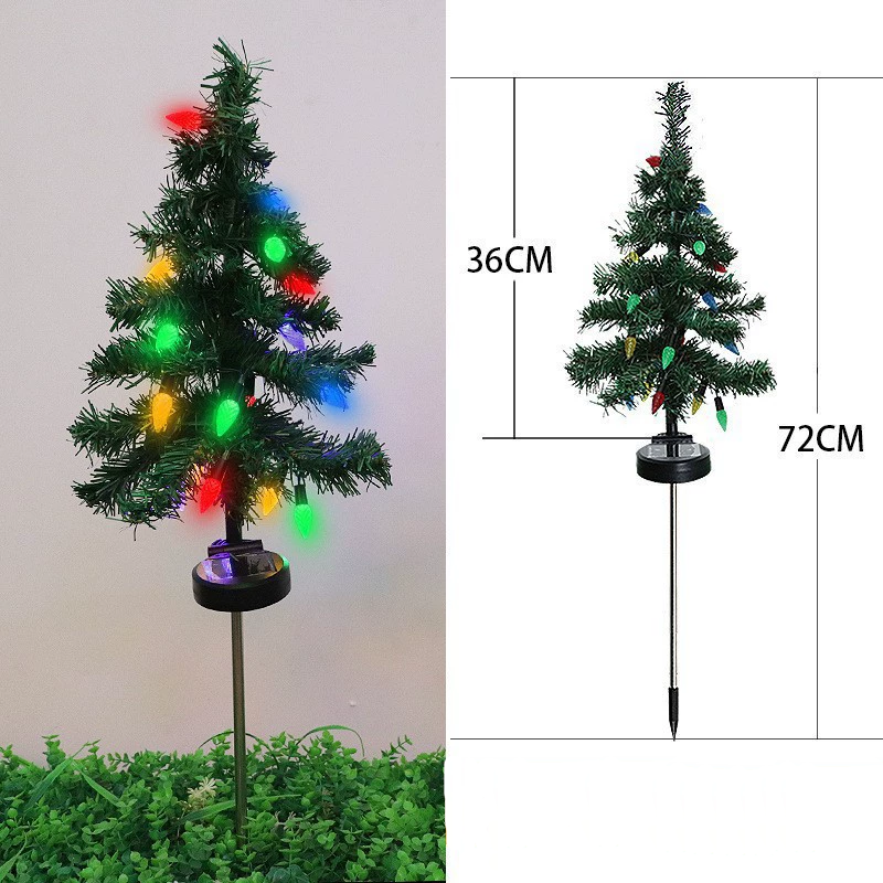 Solar Christmas Tree Stake Light for Garden and Pathway Displays