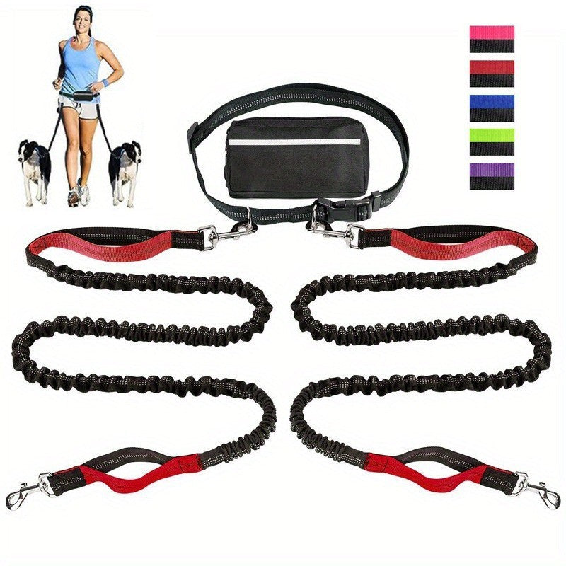 Pet Running Tether Exercise Rope Set Reflective Night Running Sports Pack