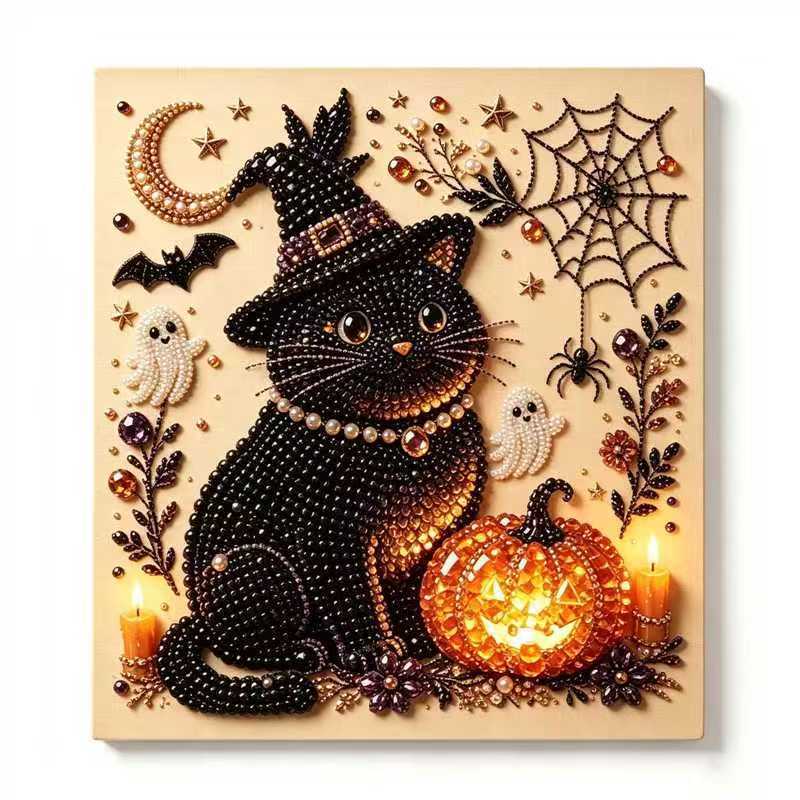 👻✨ Halloween Pearl Art DIY Kit – Turn Tiny Pearls into Spooky-Cute Magic