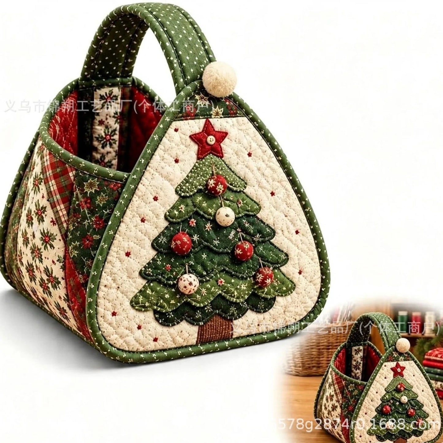 Christmas Character Quilted Carry Basket DIY Kit