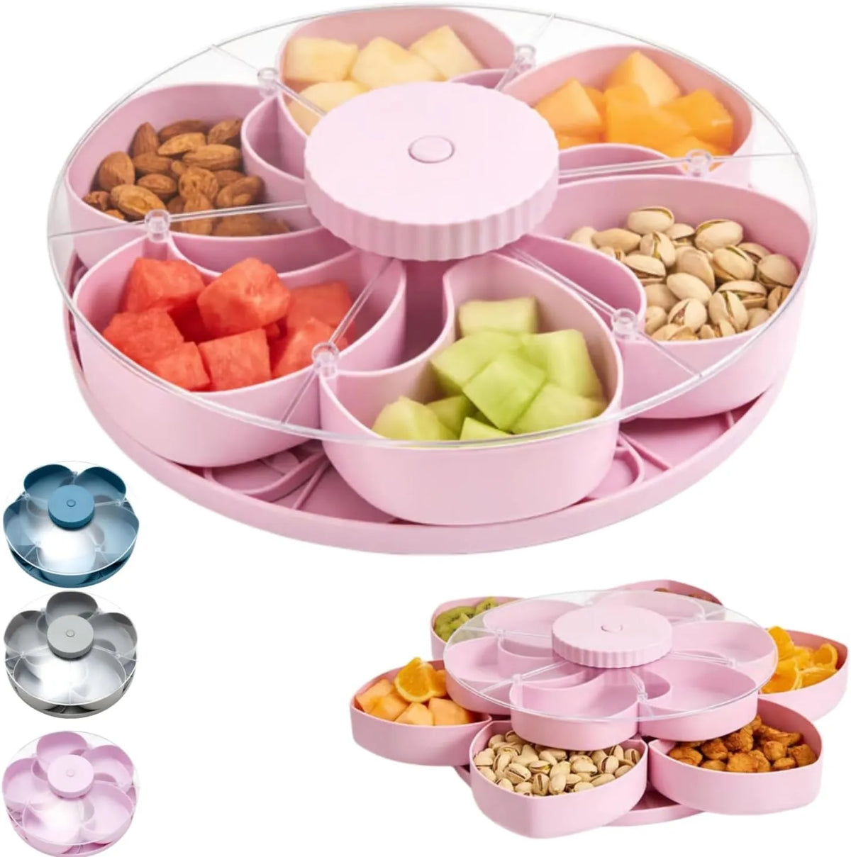Divided Spin and Snack Serving Tray