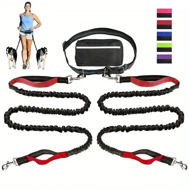 Pet Running Tether Exercise Rope Set Reflective Night Running Sports Pack