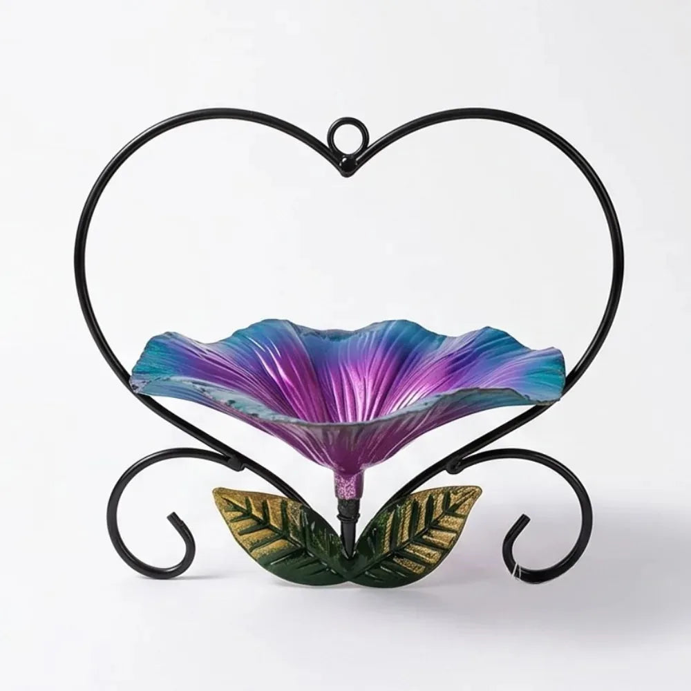 Heart-Shaped Flower Bird Feeder