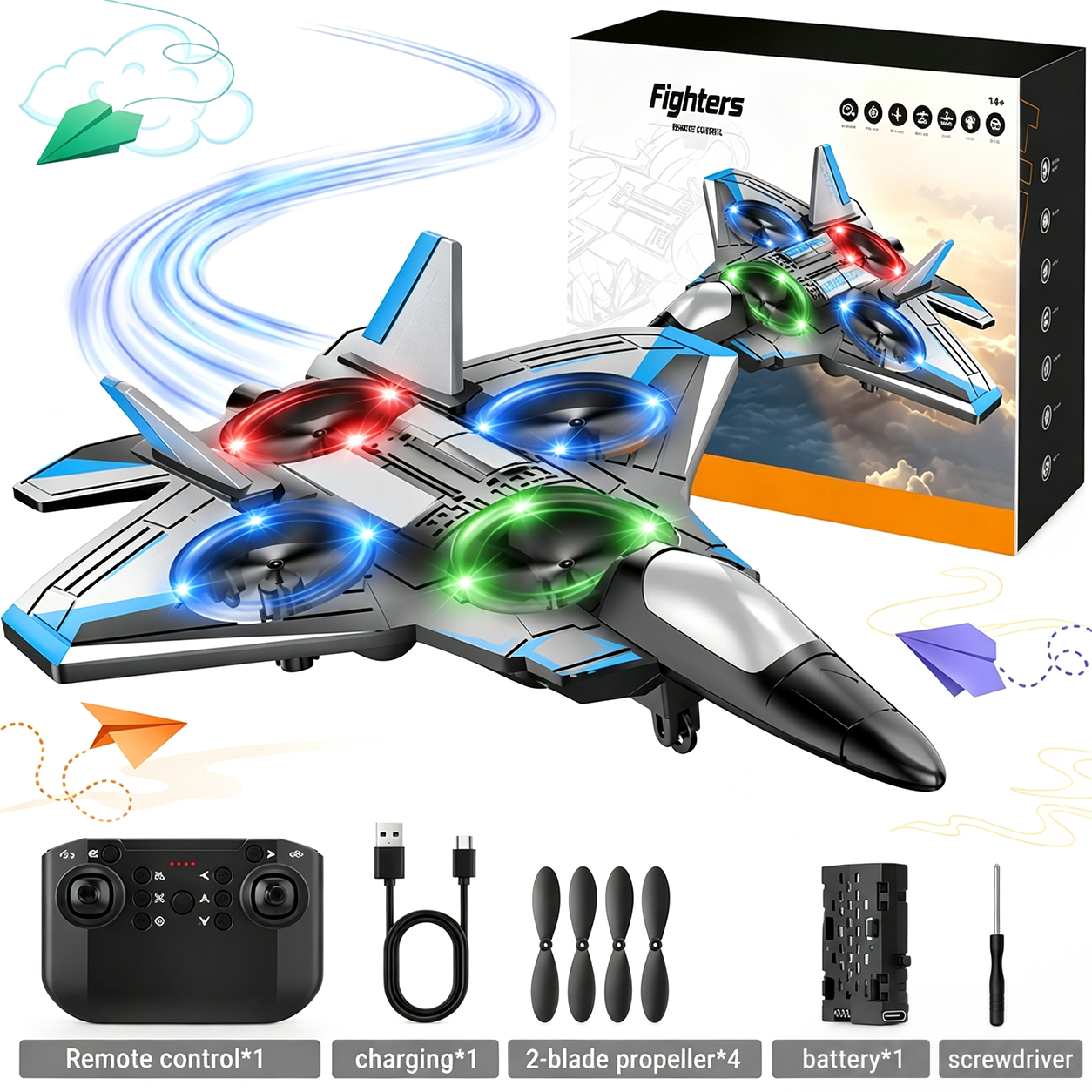 Remote-Control Foam Fighter Jet Toy - image 10