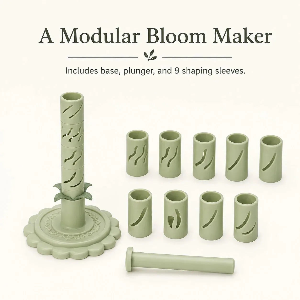 Modular Clay Flower Maker with 9 Shaping Sleeves – product image 7