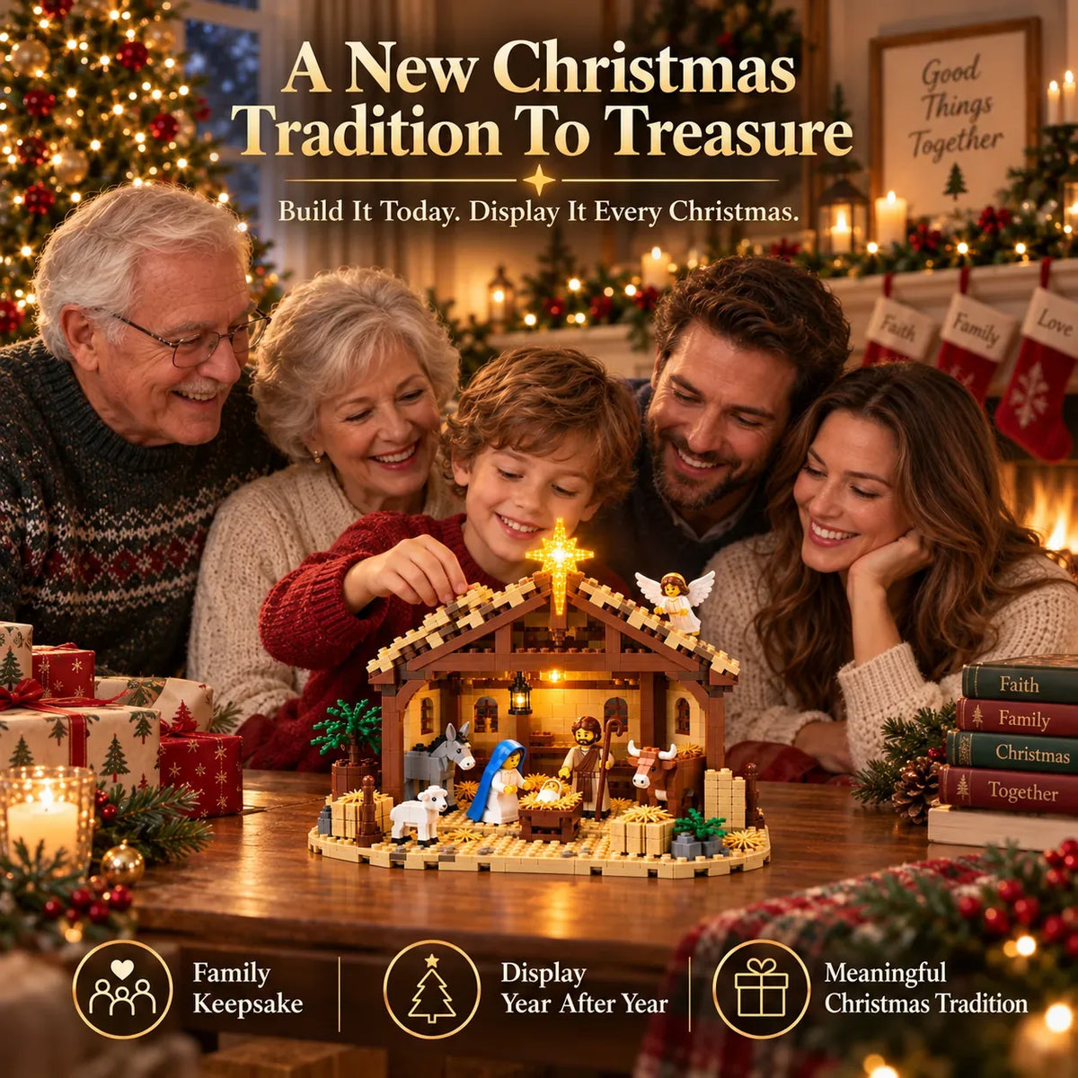 Christmas Nativity Building Block Scene Set – image 1
