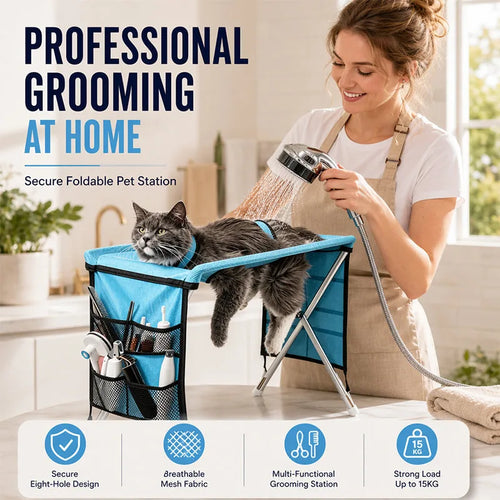 Foldable Pet Grooming and Bath Support Bed – main view