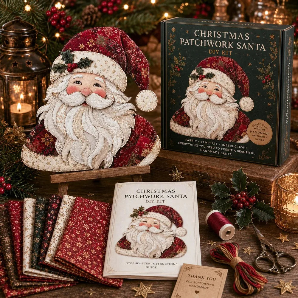 Christmas Patchwork Fabric Ornament Kit