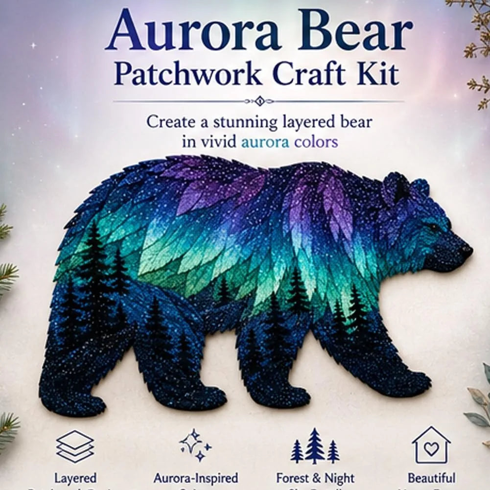 Northern Lights Wildlife Patchwork Art Kit