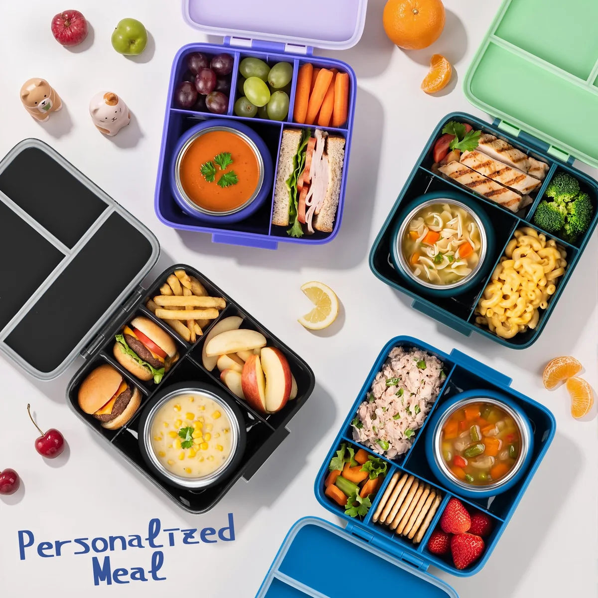 Insulated Bento Lunch Box with Soup Jar