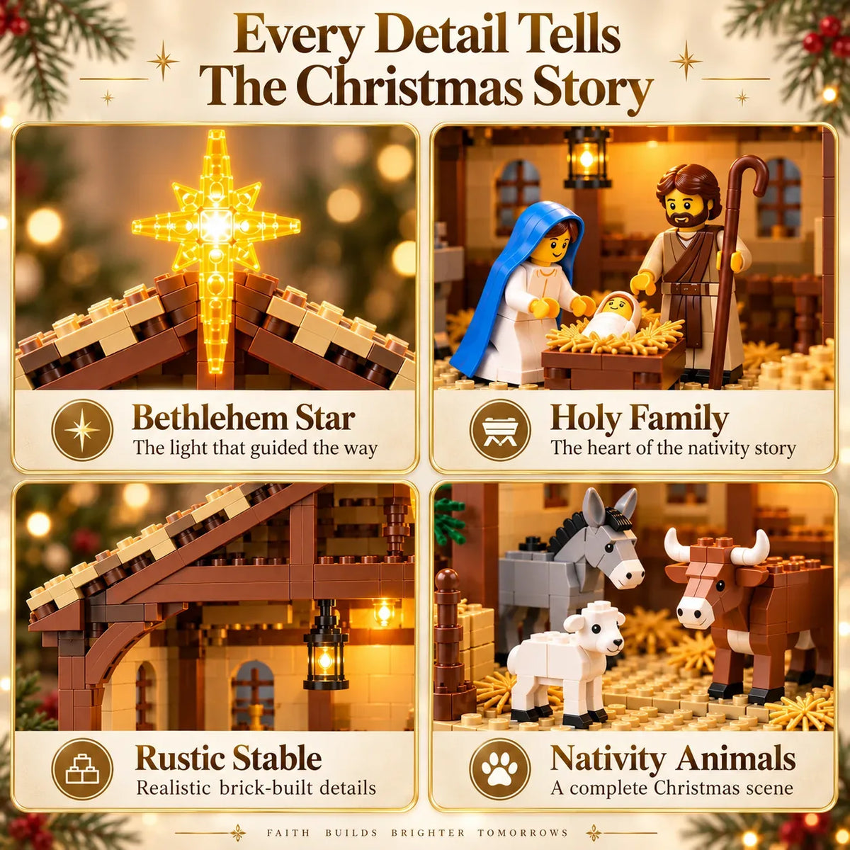 Christmas Nativity Building Block Scene Set – image 3