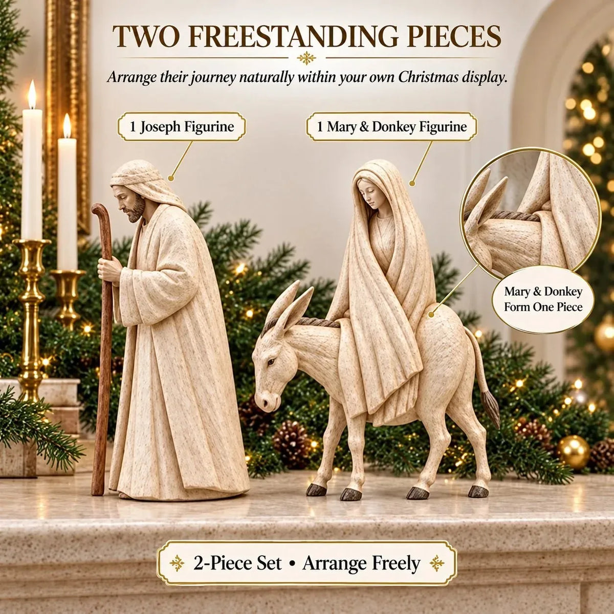 Nativity Figure with Horse, Male or Female Character – image 4