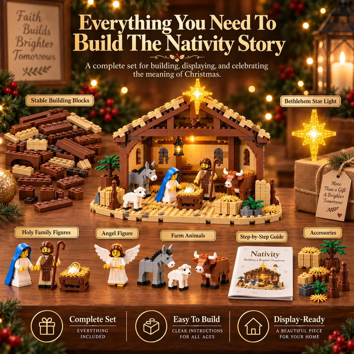 Christmas Nativity Building Block Scene Set – image 4