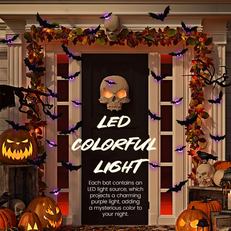Lighted 3D Flying Bat Halloween Wall Decorations – product detail 4