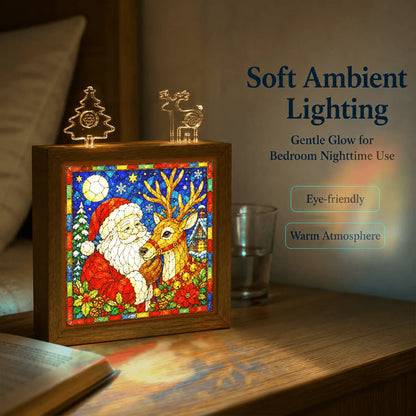 Christmas Acrylic Jigsaw Night Light with Wooden Frame – image 5