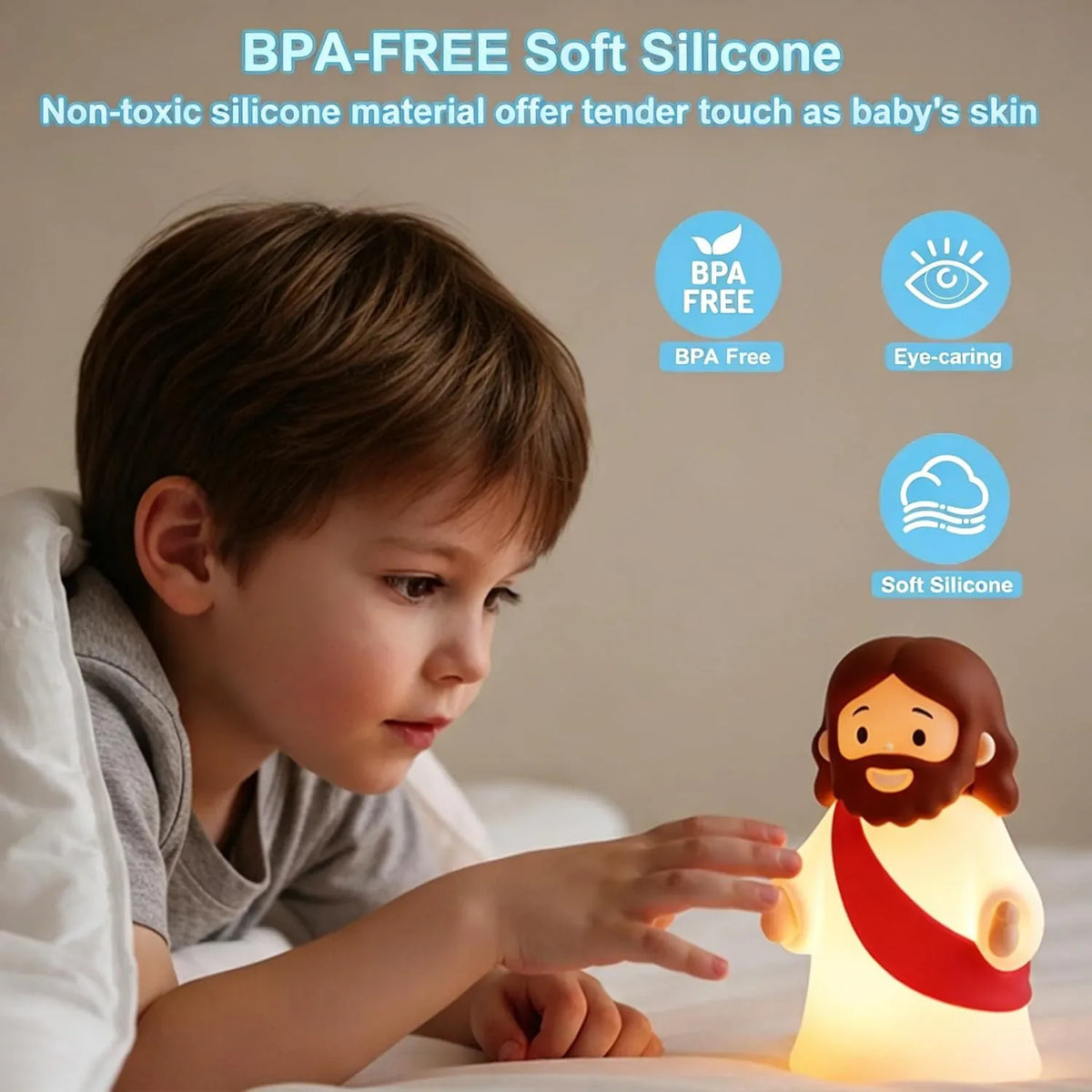 Jesus Figurine Night Light for Gentle Room Accent – image 5