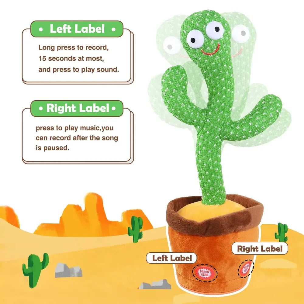 Rechargeable Dancing and Talking Cactus Toy