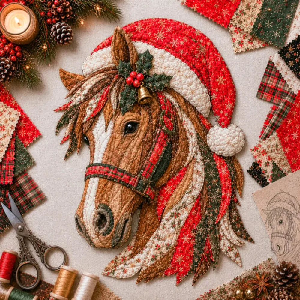 Christmas Patchwork Fabric Ornament Kit