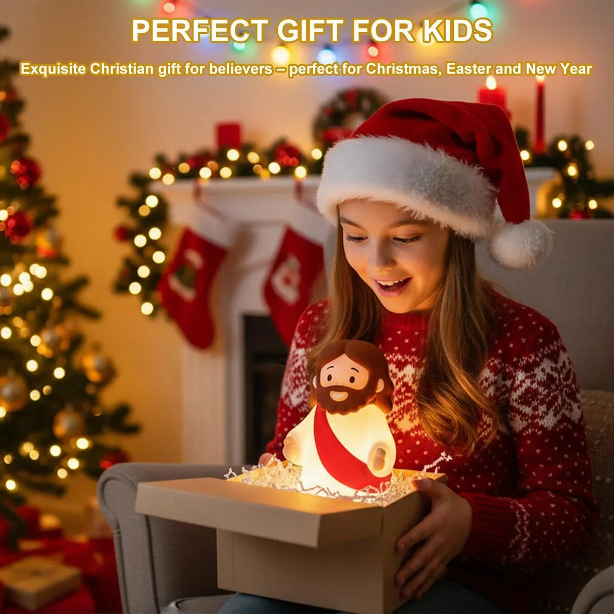 Jesus Figurine Night Light for Gentle Room Accent – image 7