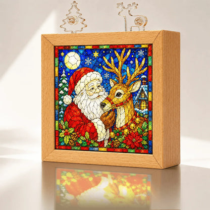 Christmas Acrylic Jigsaw Night Light with Wooden Frame – image 8