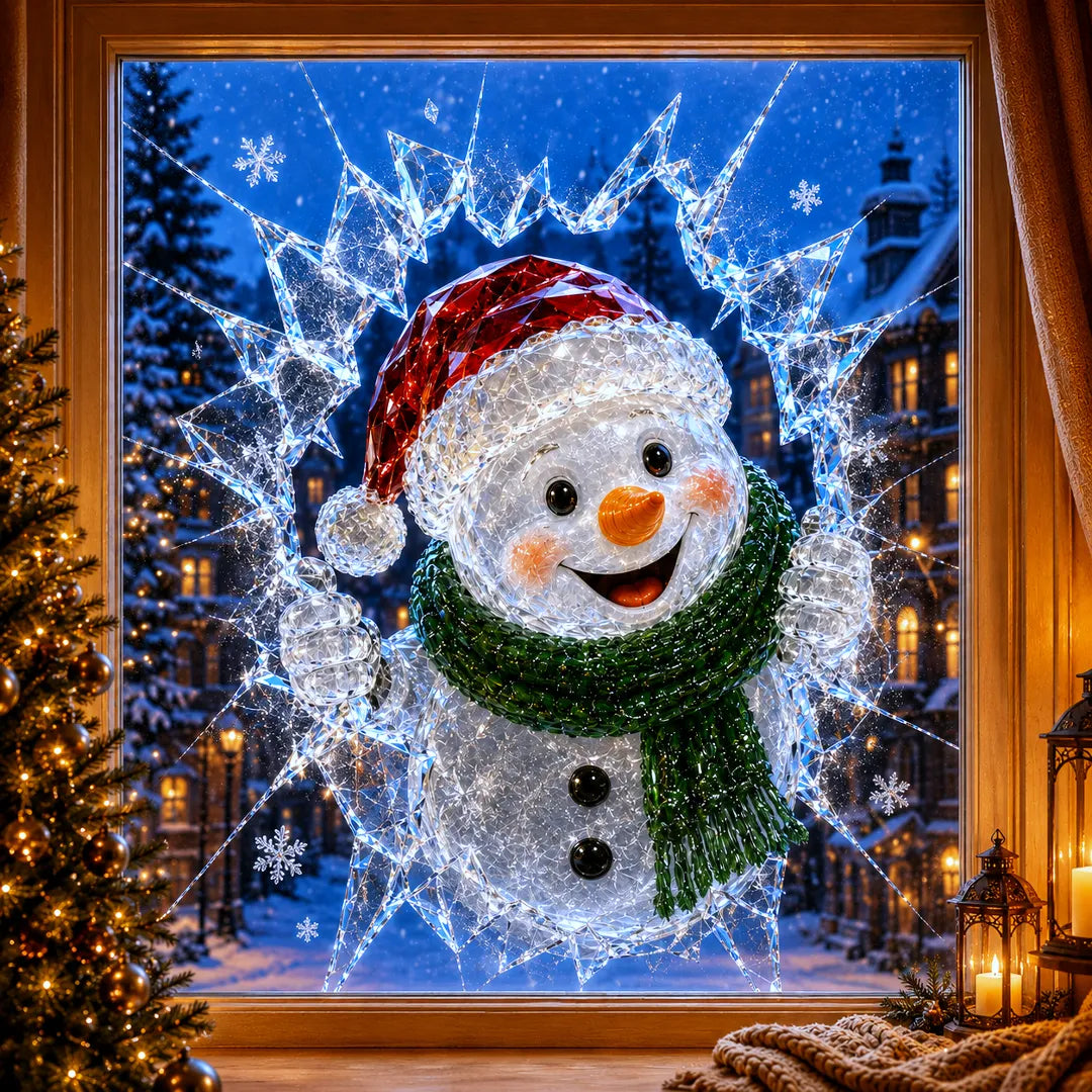 Crystal Christmas Window Decal – 8 Festive Designs