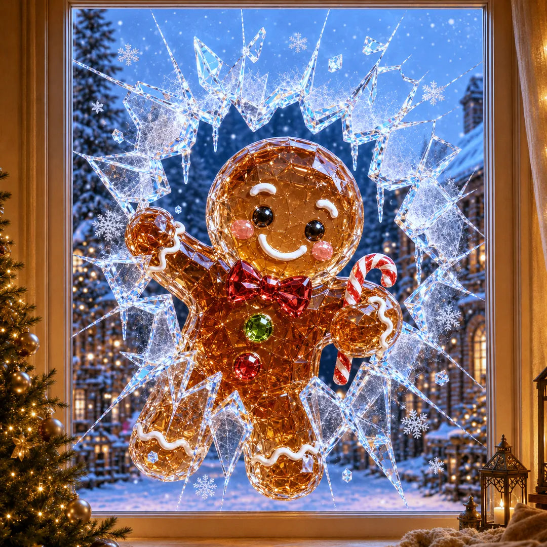 Crystal Christmas Window Decal – 8 Festive Designs