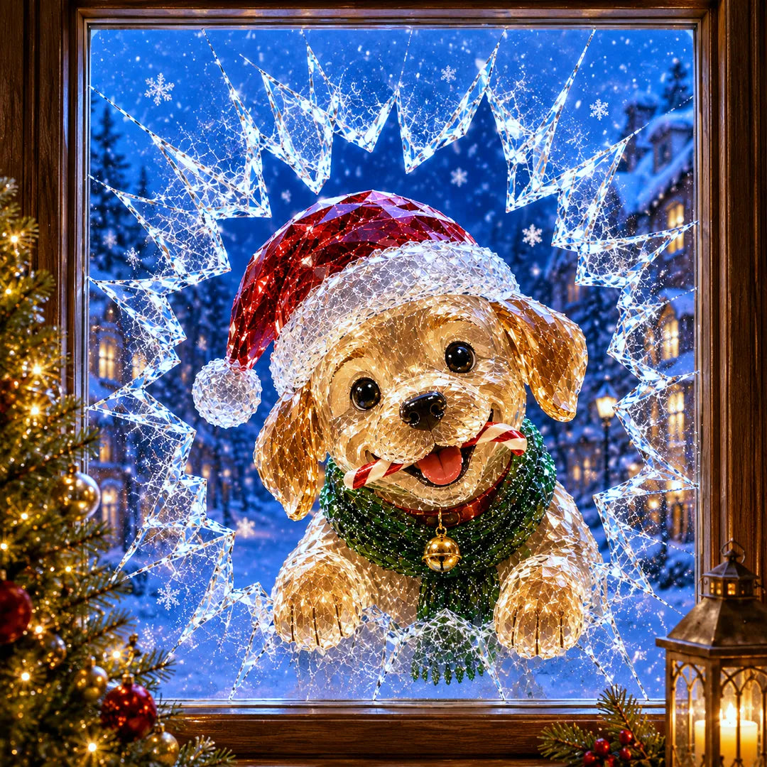 Crystal Christmas Window Decal – 8 Festive Designs