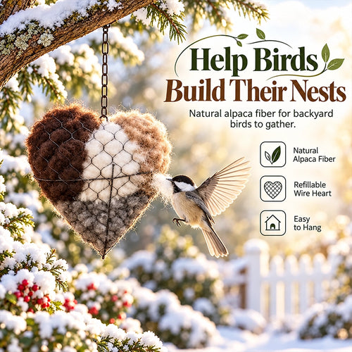 This Alpaca Wool Nesting Heart Adds a Touch of Nature to Your Garden