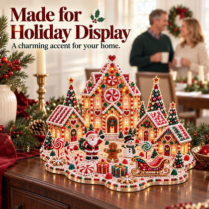 DIY Christmas Village Gem Art Kit for Handmade Holiday Decor