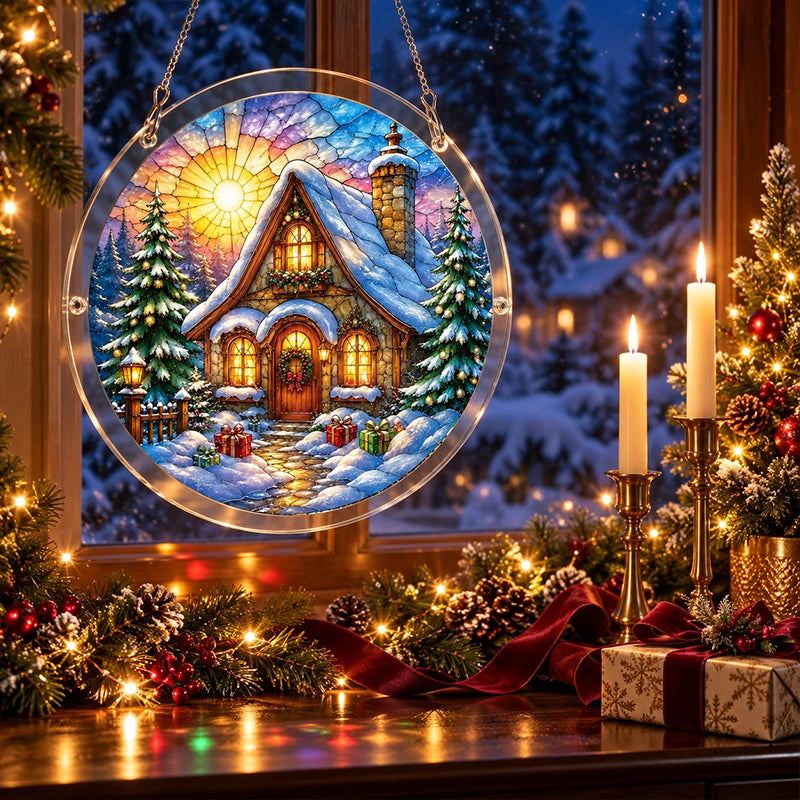 Christmas Window Suncatcher in Eight Festive Designs