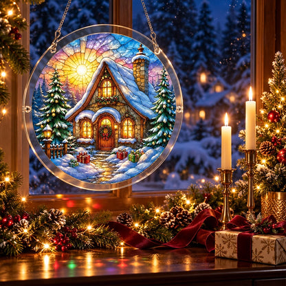 Christmas Window Suncatcher in Eight Festive Designs