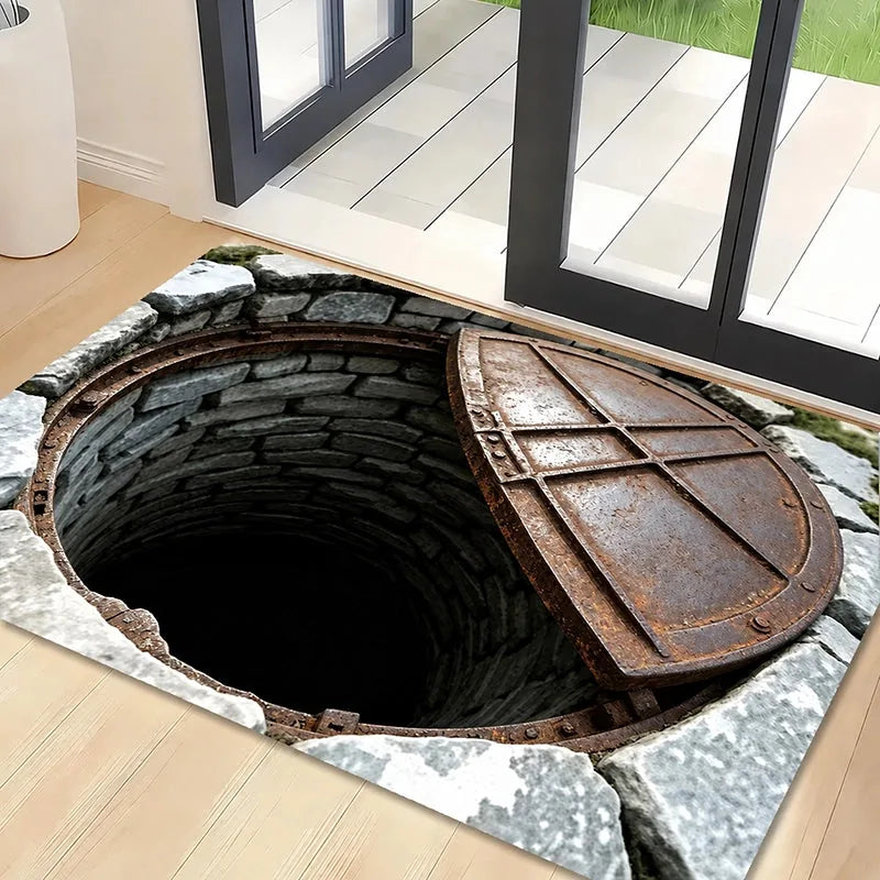 3D Halloween Optical-Illusion Diatomite Floor Mat