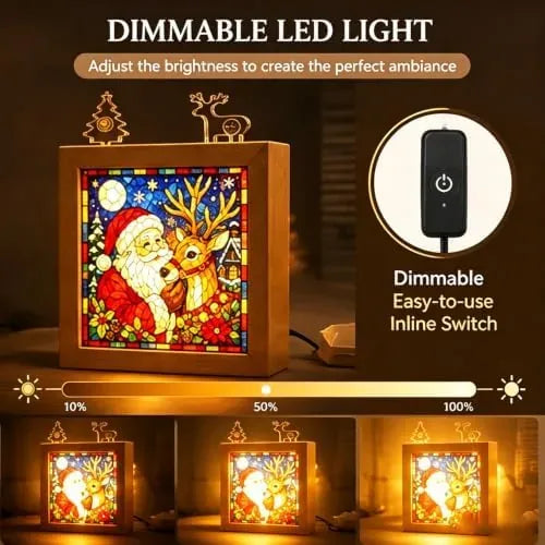 Christmas Acrylic Jigsaw Night Light with Wooden Frame – image 11
