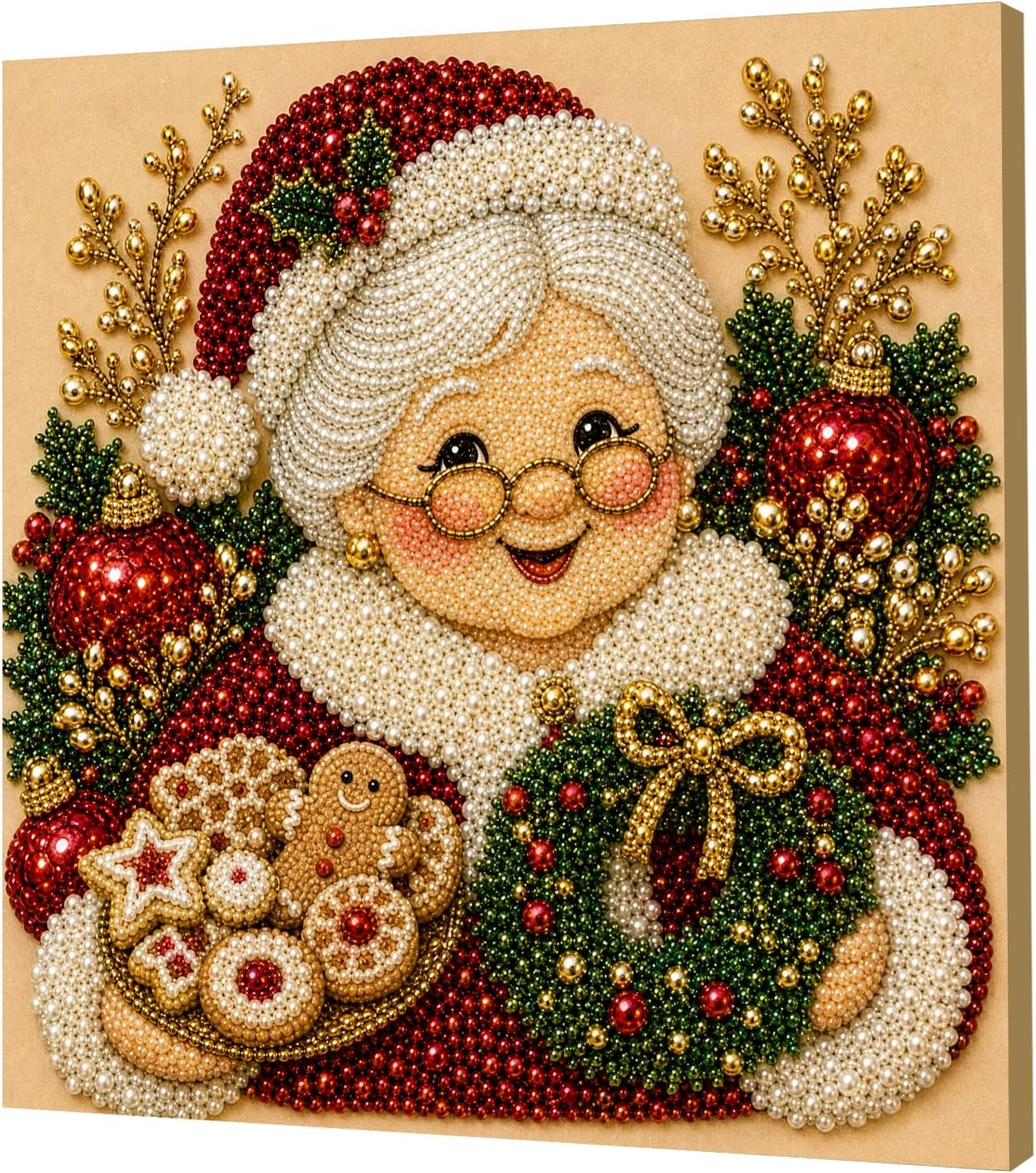 Christmas Pearl Diamond Art Kit with 20 cm Frame