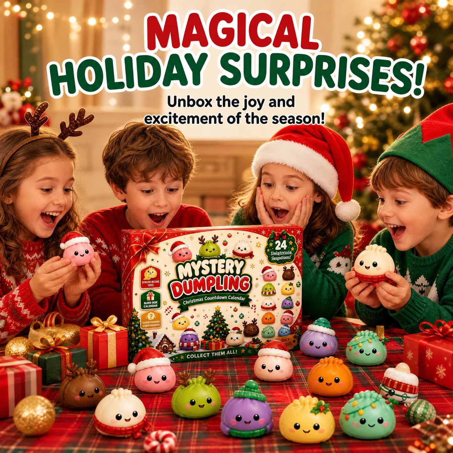 24-Day Mystery Dumpling Squishy Advent Calendar
