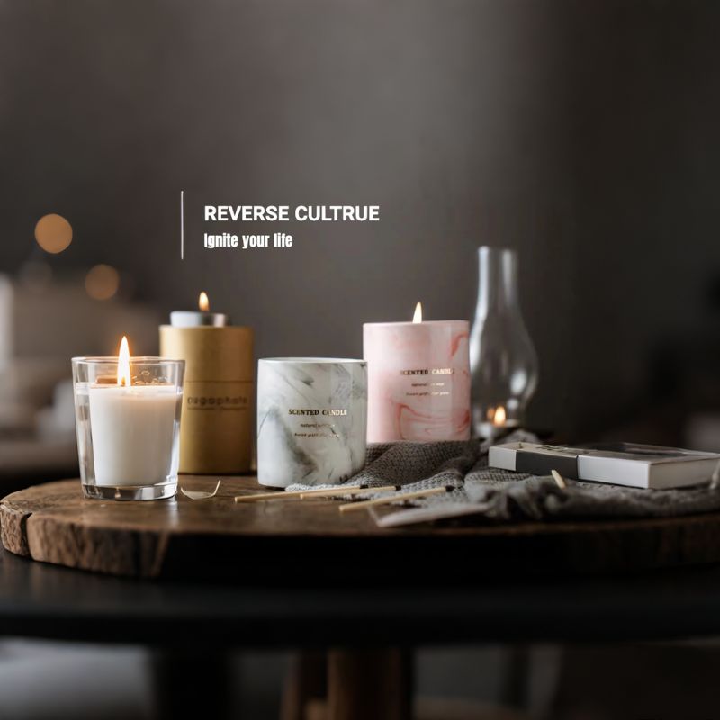 Ceramic Marble.Scented Candles.Soy wax