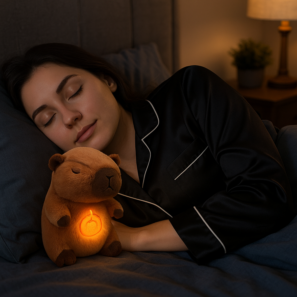 Breathing Capybara teddy bear for a good night's sleep