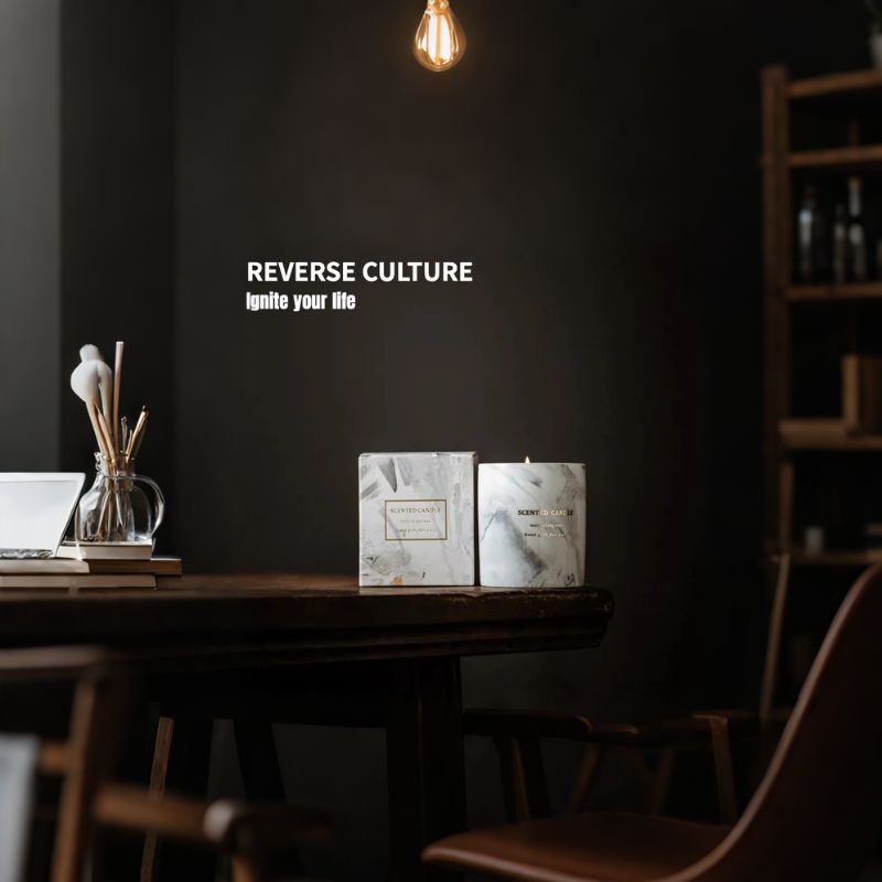 Ceramic Marble.Scented Candles.Soy wax