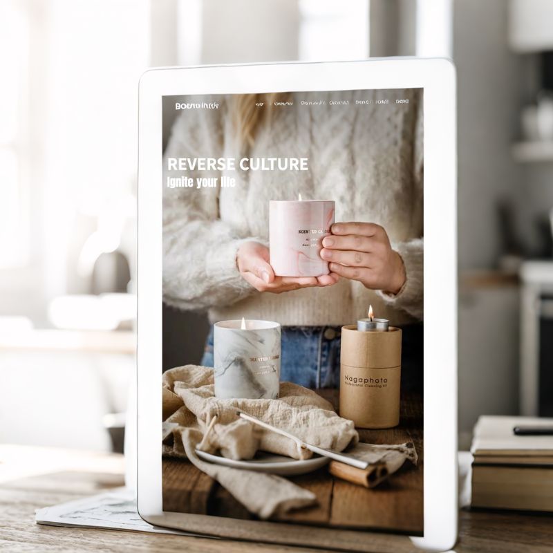 Ceramic Marble.Scented Candles.Soy wax