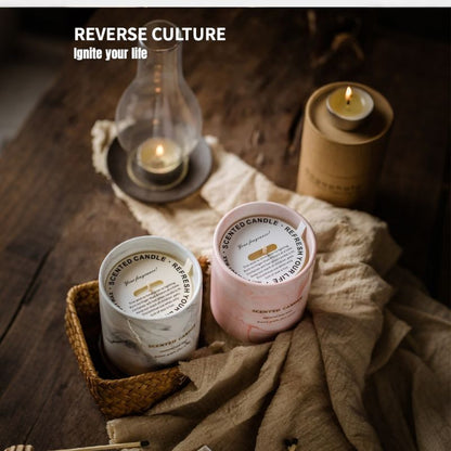 Ceramic Marble.Scented Candles.Soy wax