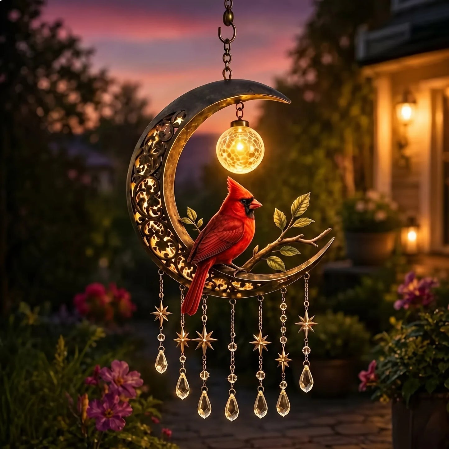 Solar Moonlight Wind Chime Garden Light – 30 cm