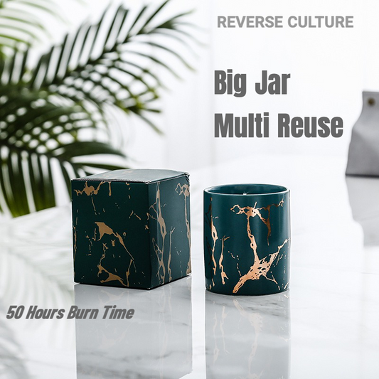 Ceramic Green.Scented Candles.Soy wax