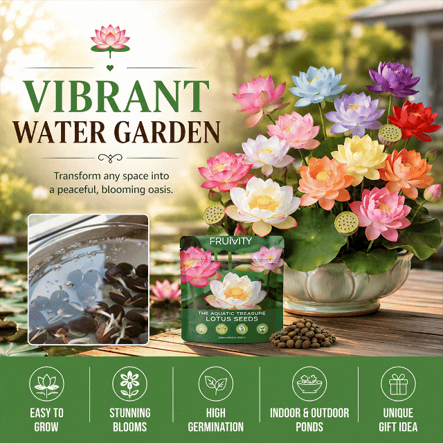 planting lotus seeds π± 100 PCS Mixed Colors Water Planting Lotus Seeds Set πΈ β vexroan