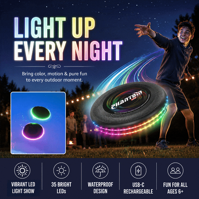 8.85'' LED Flying Disc with 13 Dynamic Light Modes