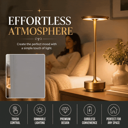 Aluminum LED Cordless Rechargeable Table Desk Lamp